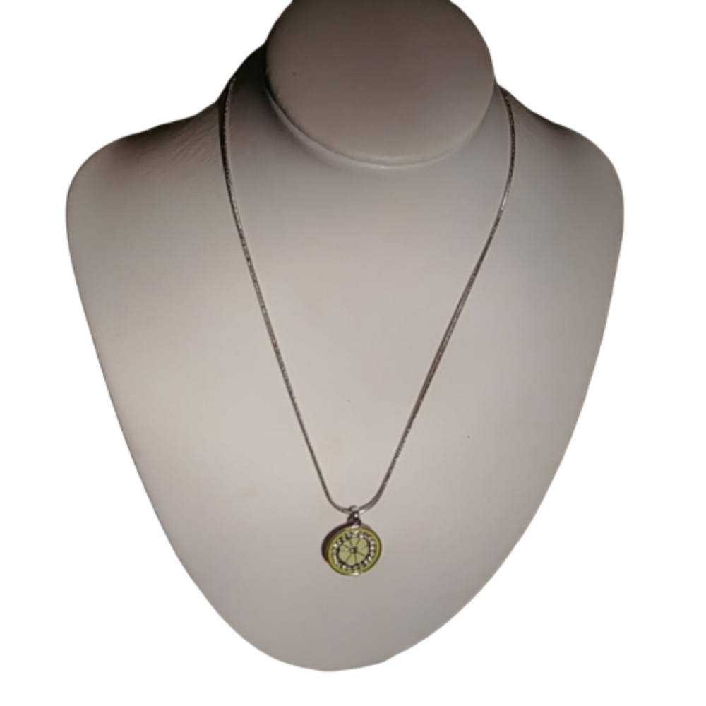 Lia Sophia Lime Silver Necklace